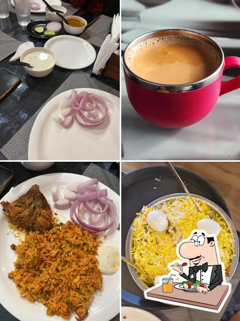 Food at Hyderabadi Shahi Biriyani
