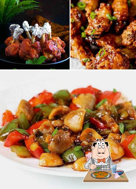 Chicken wings at Oriental Majik