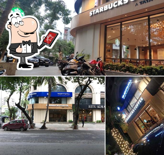 Enjoy the view outside Starbucks
