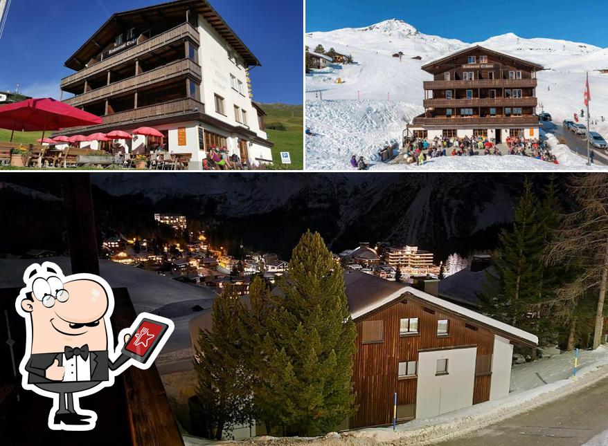 Puoi goderti l'aria fresca da seduto all'esterno di Hotel Restaurant Erzhorn