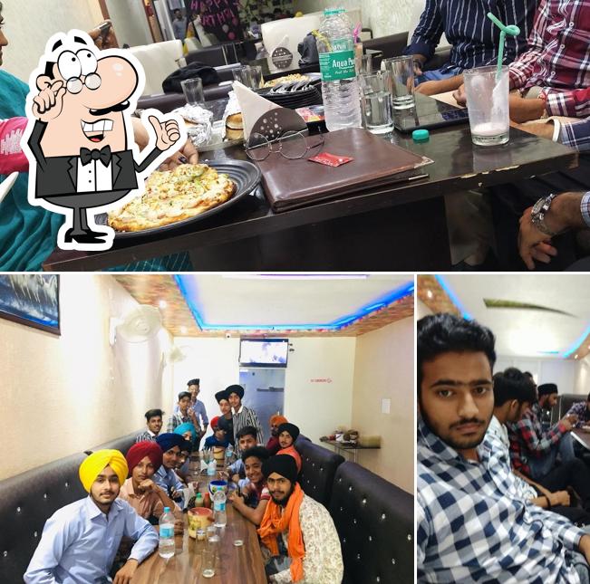 The interior of Bluemoon Restaurant