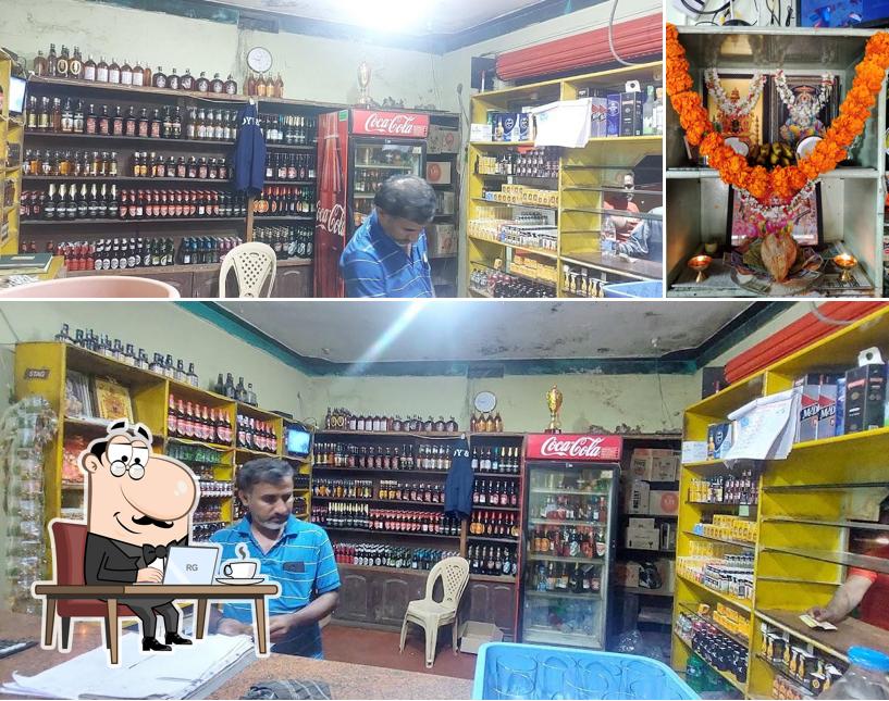 Take a look at the photo depicting interior and food at Harish Bar &Restuarant