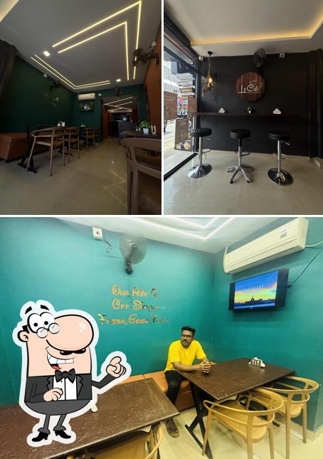 The interior of Le Cafe