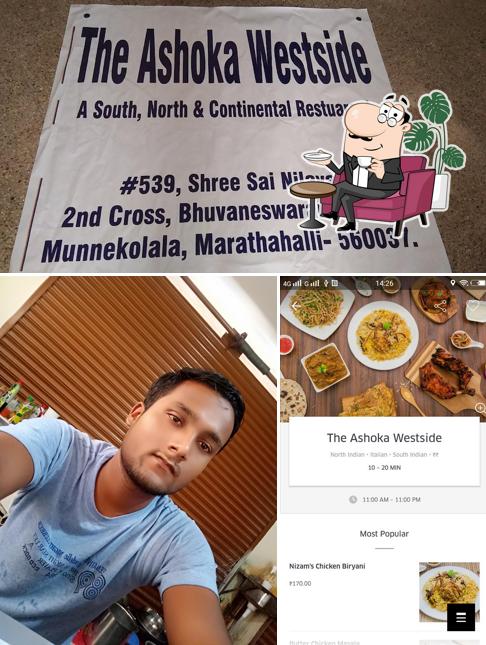 The interior of THE ASHOKA WESTSIDE RESTAURANT