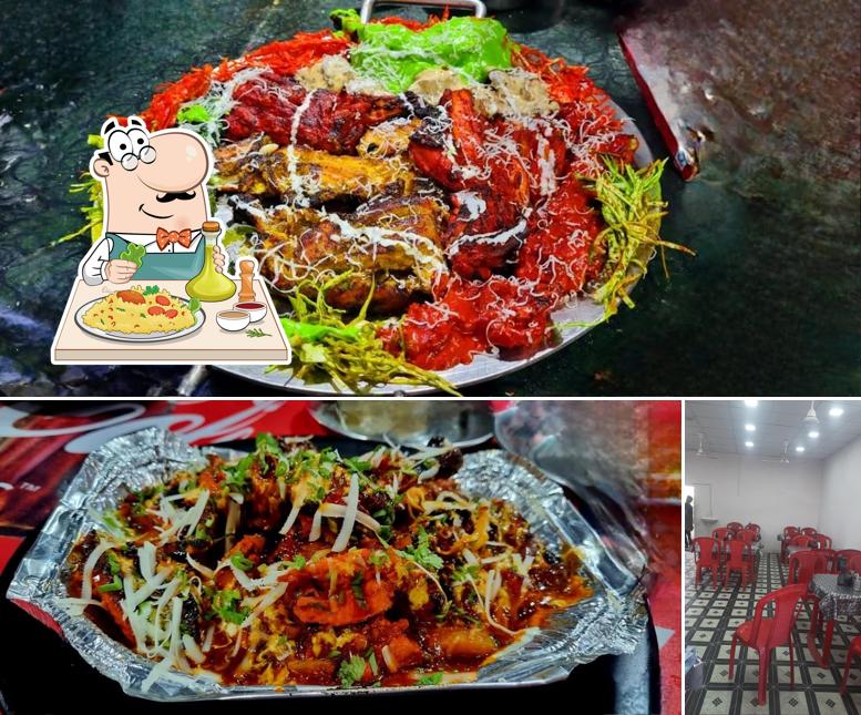 This is the image depicting food and interior at Khana khajana