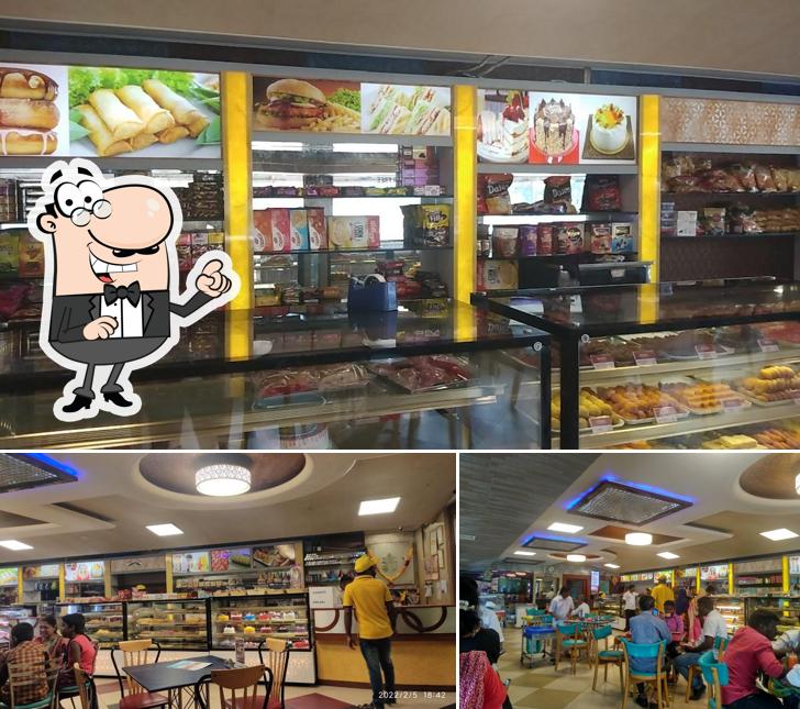 The interior of Aryaas Sweets & Bakery