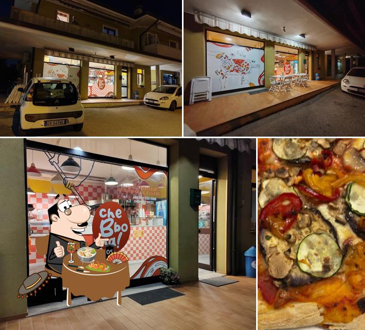Chebbona Pizzeria si caratterizza per la cibo e esterno