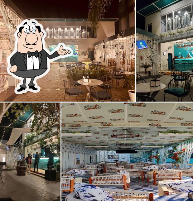 Take a seat at one of the tables at Malibu The Brew House