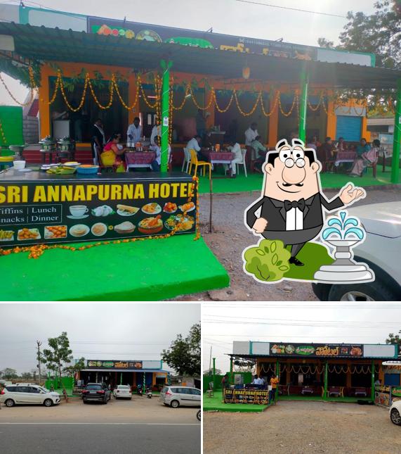 The exterior of Sri Annapurna Hotel