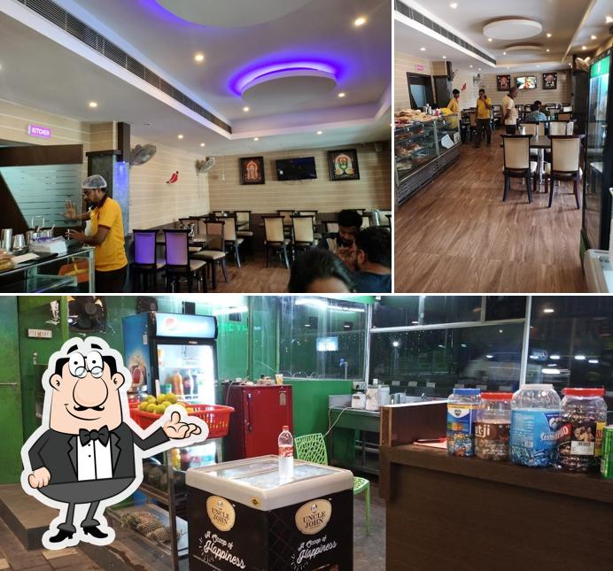 The interior of Hotel Annapoorna (Veg)