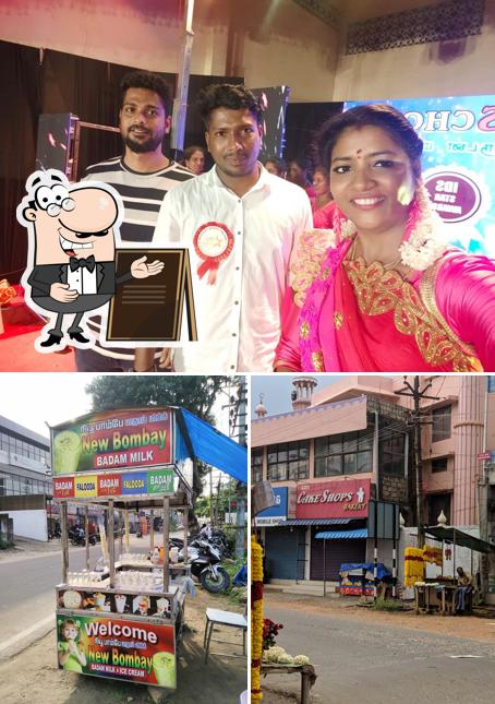 The picture of exterior and wedding at Cake Shop Bakery