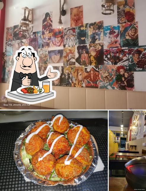 This is the picture displaying food and interior at Momo kingg