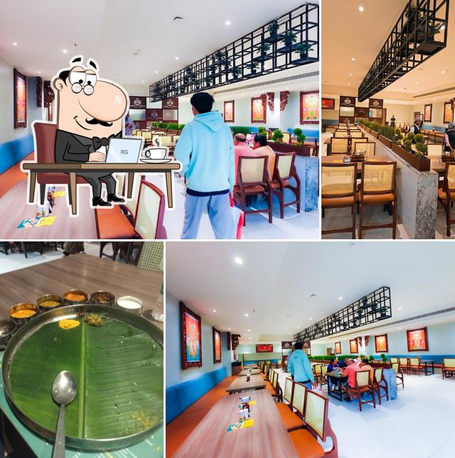 The interior of SHREE TATVA PURE VEGETARIAN RESTAURANT AND