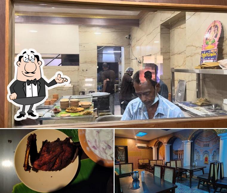 The picture of Amsavalli Bhavan’s interior and food