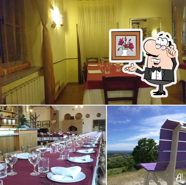 Dai un’occhiata alla immagine che raffigura la interni e tavolo da pranzo di Ristorante Il Biancospino