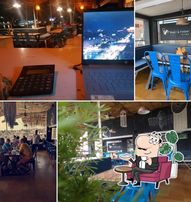Take a seat at one of the tables at U Turn Roof Top restaurant