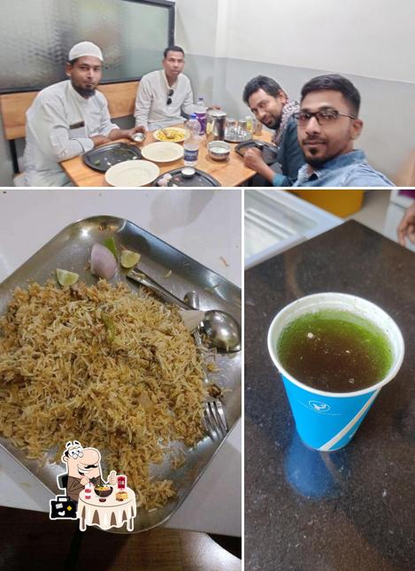 This is the picture displaying food and interior at Aamer Hotel