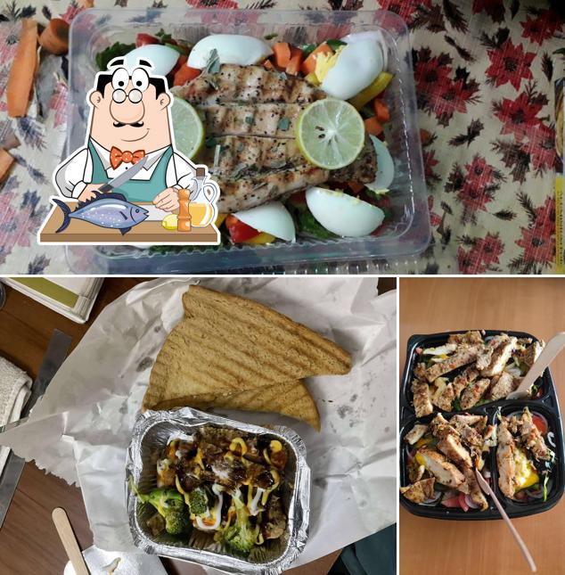 Grilled salmon at SALAD HUT