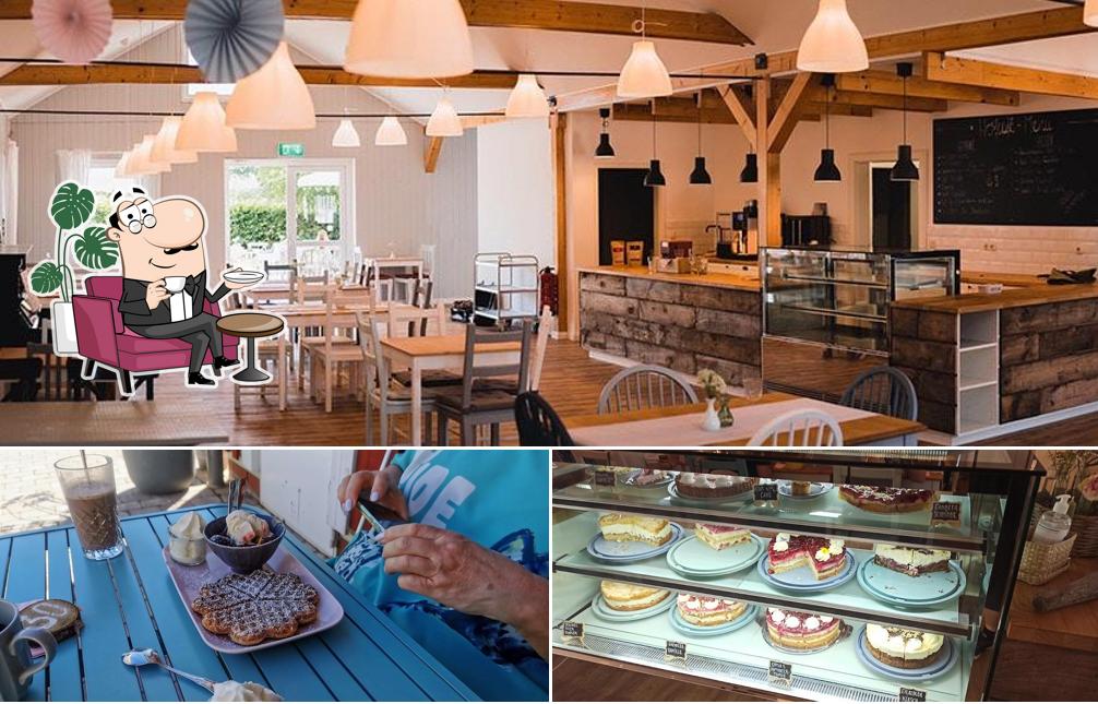 Parmi les différentes choses de la intérieur et la nourriture, une personne peut trouver sur Hofcafé Viets