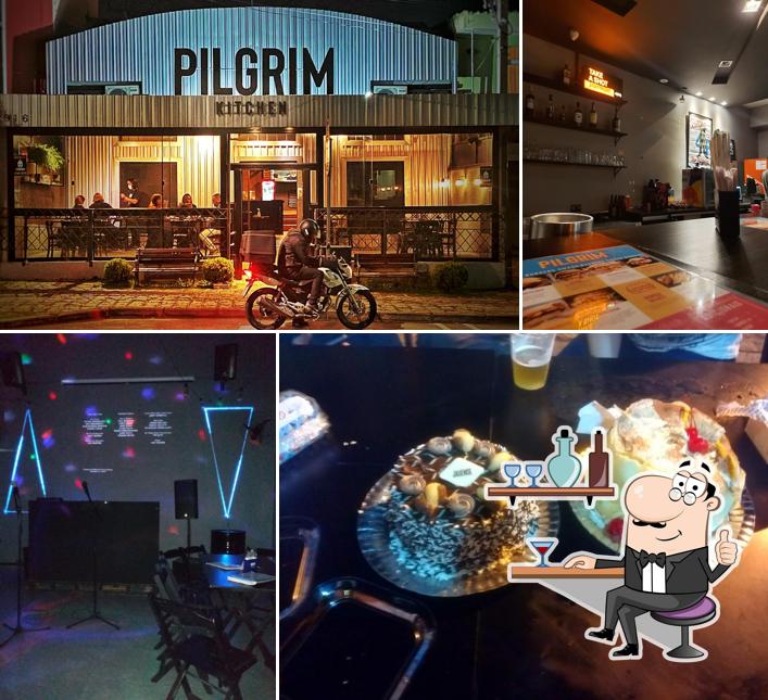 O interior do Pilgrim Burgers (apenas delivery e retirada)