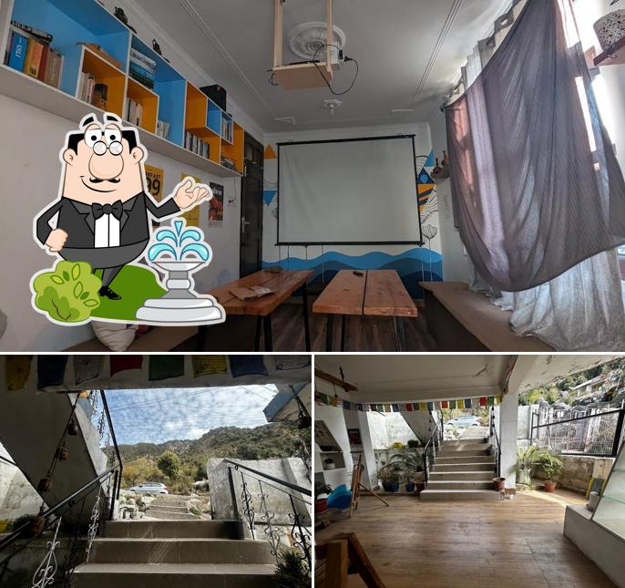The image of exterior and interior at Young Monk Cafe Dharamkot