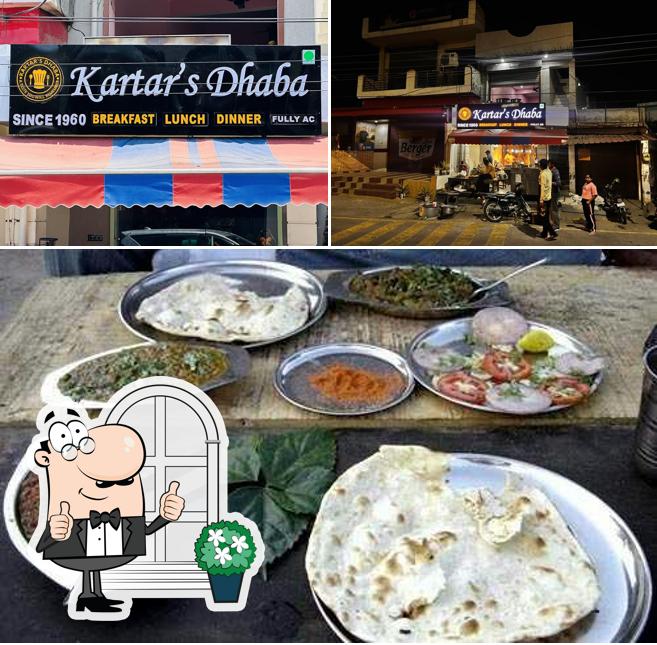 The photo of Kartar’s Dhaba’s exterior and food