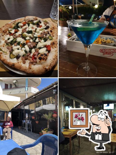 La interni e cibo del ristorante