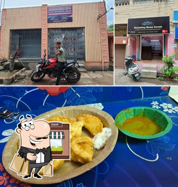 This is the image displaying exterior and food at Darjeeling Momo Corner