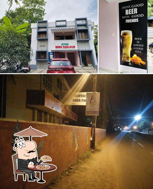 The photo of exterior and food at ktdc Varkala beer parlour