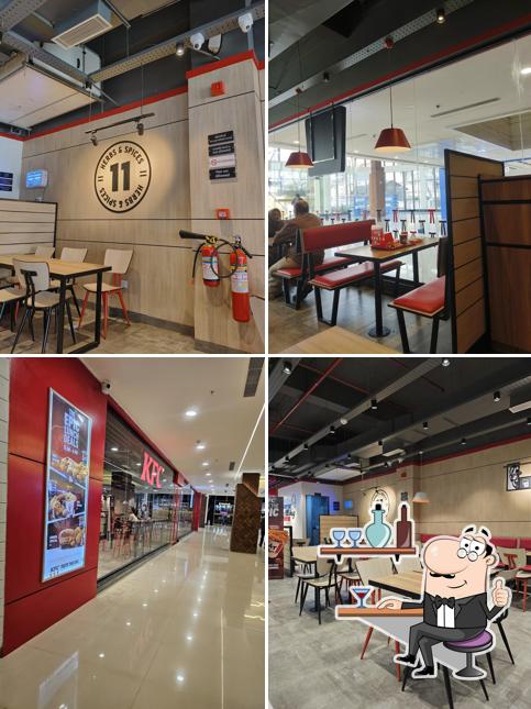 The interior of KFC - Dreams Mall Kottiyam
