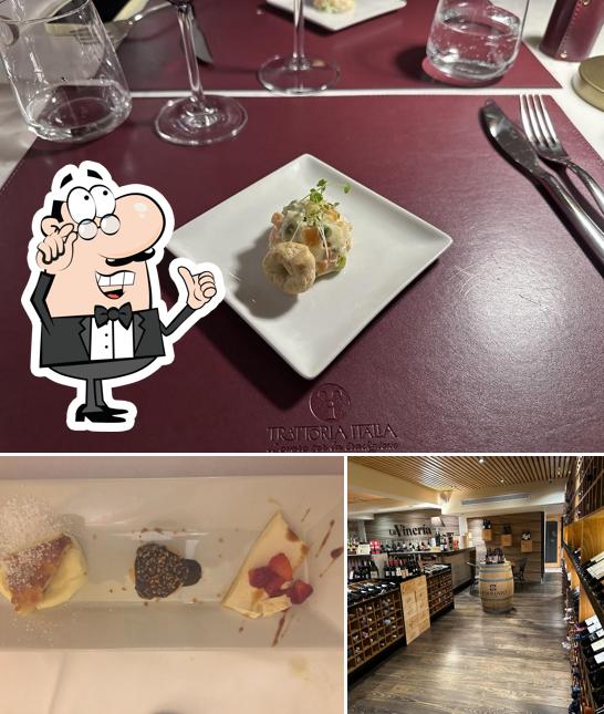 Questa è la foto che mostra la interni e cibo di Trattoria Italia - Villarbasse