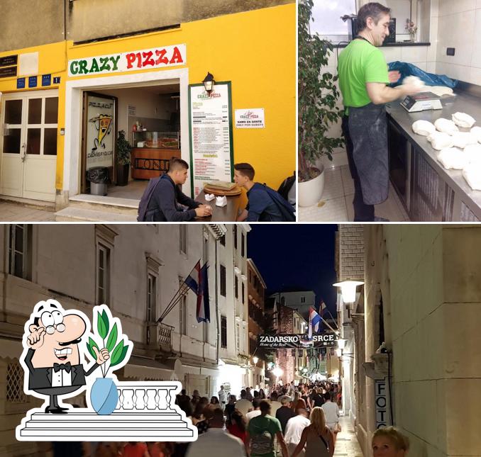 Goditi la vista dall'area esterna di Crazy Pizza