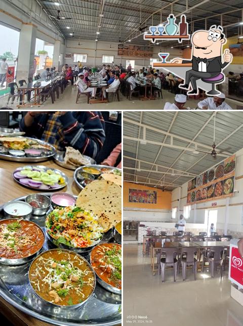The picture of interior and food at Vithu Mauli Dhaba