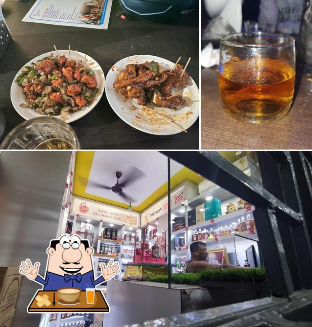 The picture of food and beer at Mayank Restaurant Cum Bar