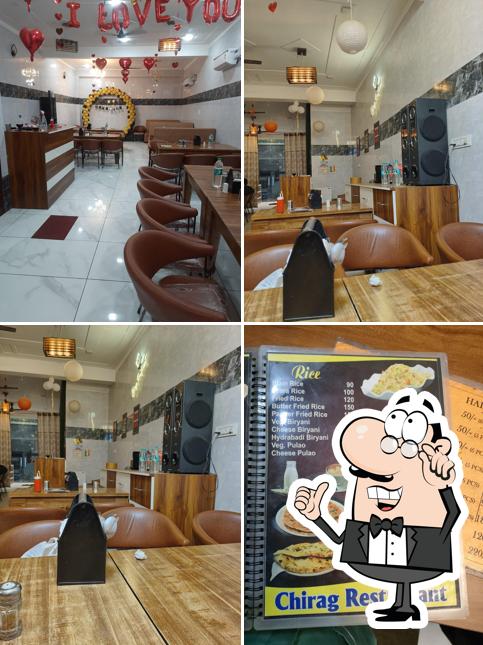 The interior of New Chirag Hotel and Restaurant