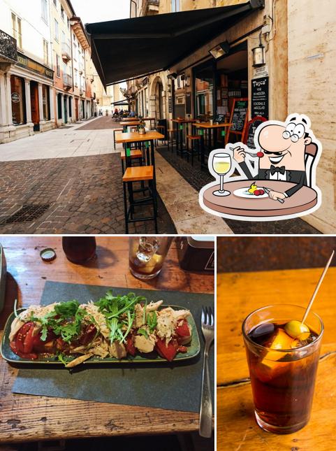 La cibo e esterno del ristorante