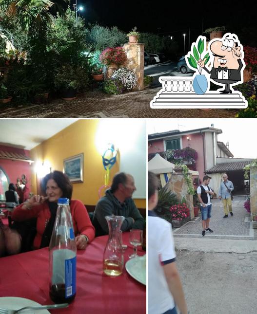 La esterno e bancone da bar del ristorante