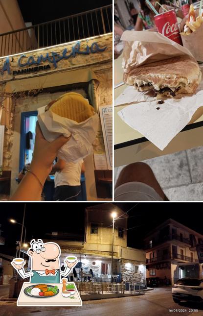 Tra le varie cose da A Camperia si possono trovare la cibo e esterno