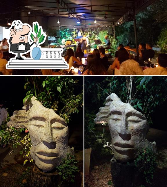 A ilustração da exterior e comida a Mundo Vivo Galeria