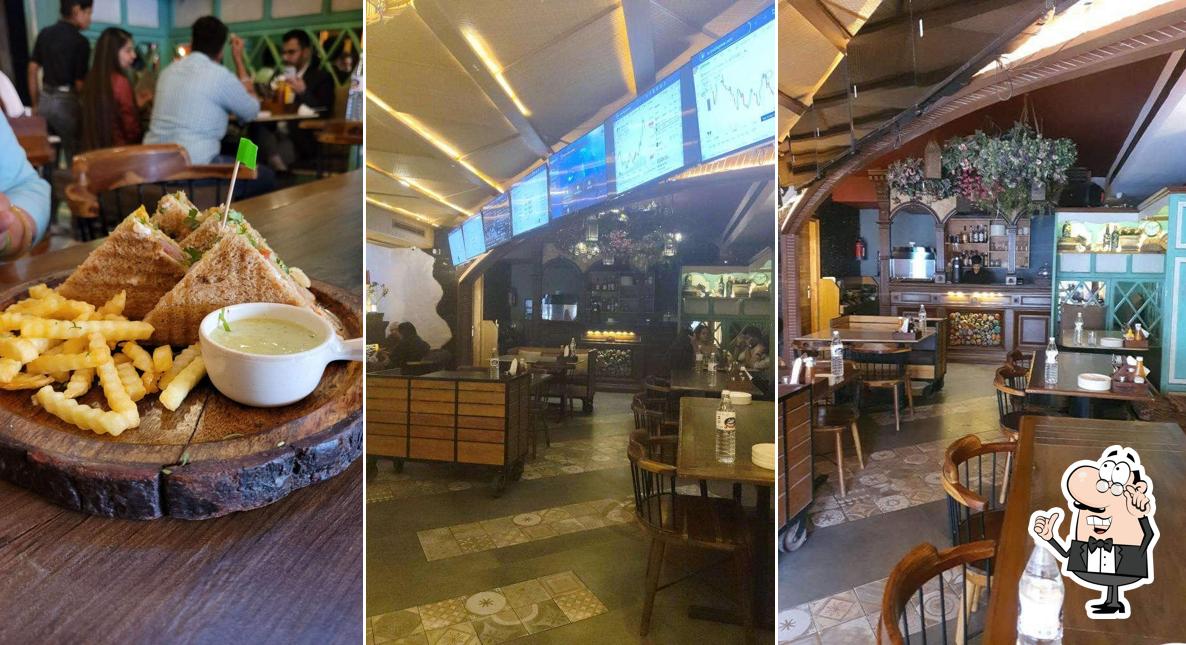 The interior of Bulls and Beans Cafe