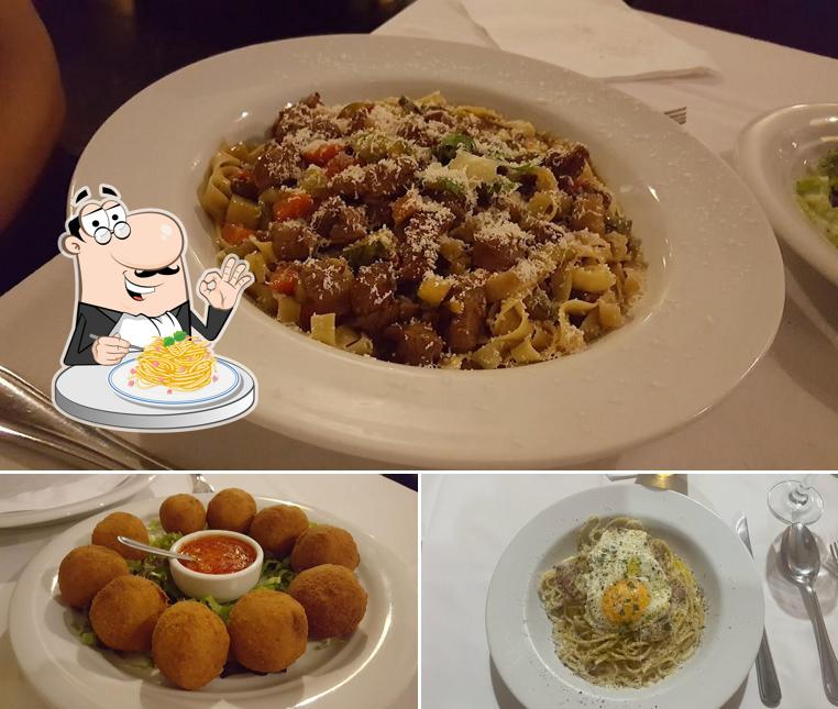 Espaguete carbonara em Forneria Capannone