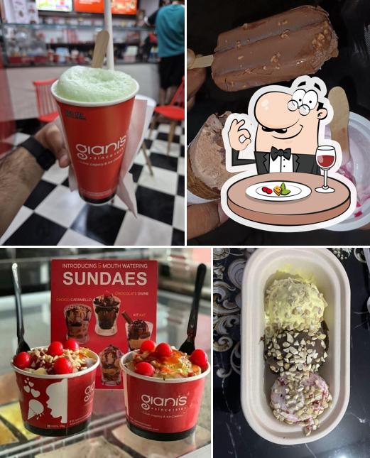 Food at Giani's Ice Cream, Shakes and Sundae's