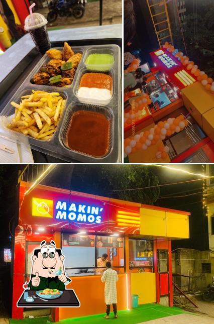 The photo of food and exterior at Makin' Momos
