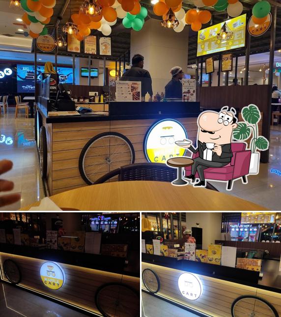 The interior of Waffle Cart