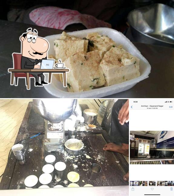 Ahuja Milk Bhandar is distinguished by interior and food