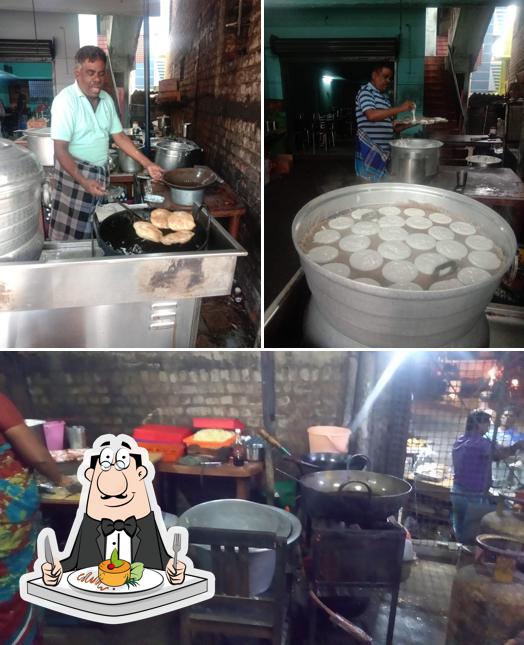 Among different things one can find food and interior at Hotel Sathish