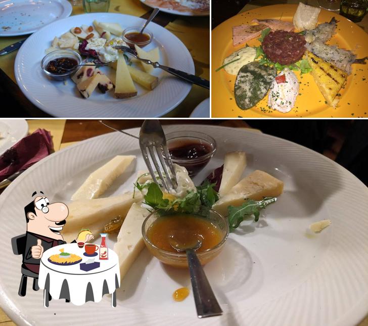 Piatto di formaggi al Osteria La Ferrata