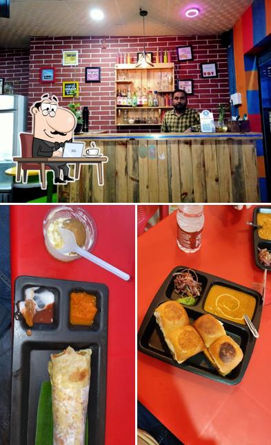The picture of interior and food at Krishna Dairy & Sweets, kendukona