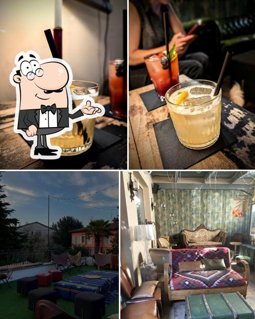 Questa è la immagine che mostra la interni e cibo di La Caina bar