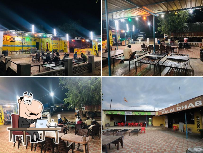 The interior of Sharma dhaba (Special Malai roti etc)